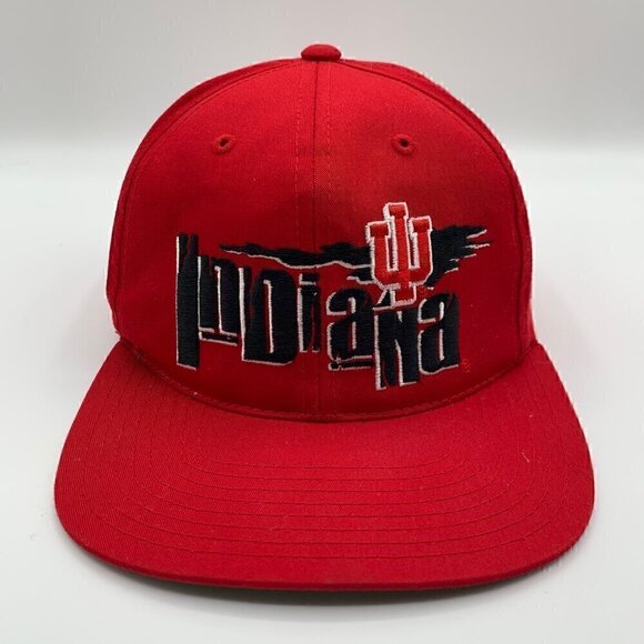 Indiana Hoosiers NCAA Vintage Red Annco Snapback Hat - Picture 2 of 5